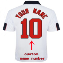 Custom Soccer team English Jersey suit for Men Any Name Number 1996 Retro white - £37.23 GBP