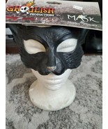 Black kitty face mask Ghoulish Productions halloween costume mask new ey... - $9.90