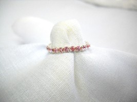NEW DAZZLING LIGHT PASTEL PINK AUSTRIAN CRYSTAL STRETCH TOE RING FOOT JE... - $9.79 CAD