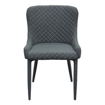 Set of (2) Savoy Accent Chair in Graphite Fabric with Metal Leg by Diamond Sofa - £345.48 GBP