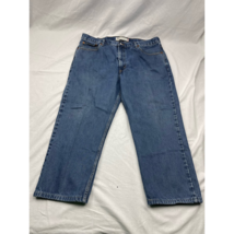 Levis 505 Mens Classic Straight Jeans Blue 5 Pocket Medium Wash Denim 40... - £14.97 GBP