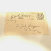 1881 USED POSTAL CARD THORN &amp; HUNKINS CEMENT PLASTER, ETC., ST. LOUIS, MO - £3.31 GBP