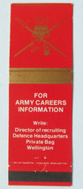 Army Career Recruiting Wellington New Zealand 20 Strike Military Matchbook Cover - £1.19 GBP
