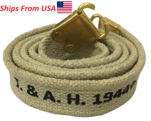 WW2 British Army Martini Canvas Lee Enfield Rifle Sling- Light Khaki - $17.72