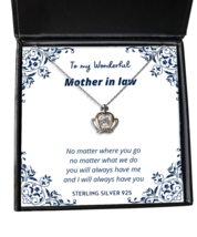 To my Mother in Law, No matter where you go - Crown Pendant Necklace. Model  - £31.93 GBP