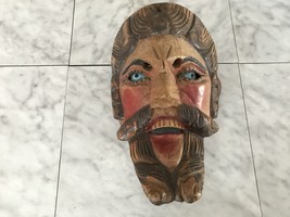 Vintage Guatemalan Carved Wood Mask Pedro de Alvarado ** - £279.76 GBP