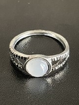 Vintage Opal Stone Silver Plated Woman Ring Size 5 - $7.92
