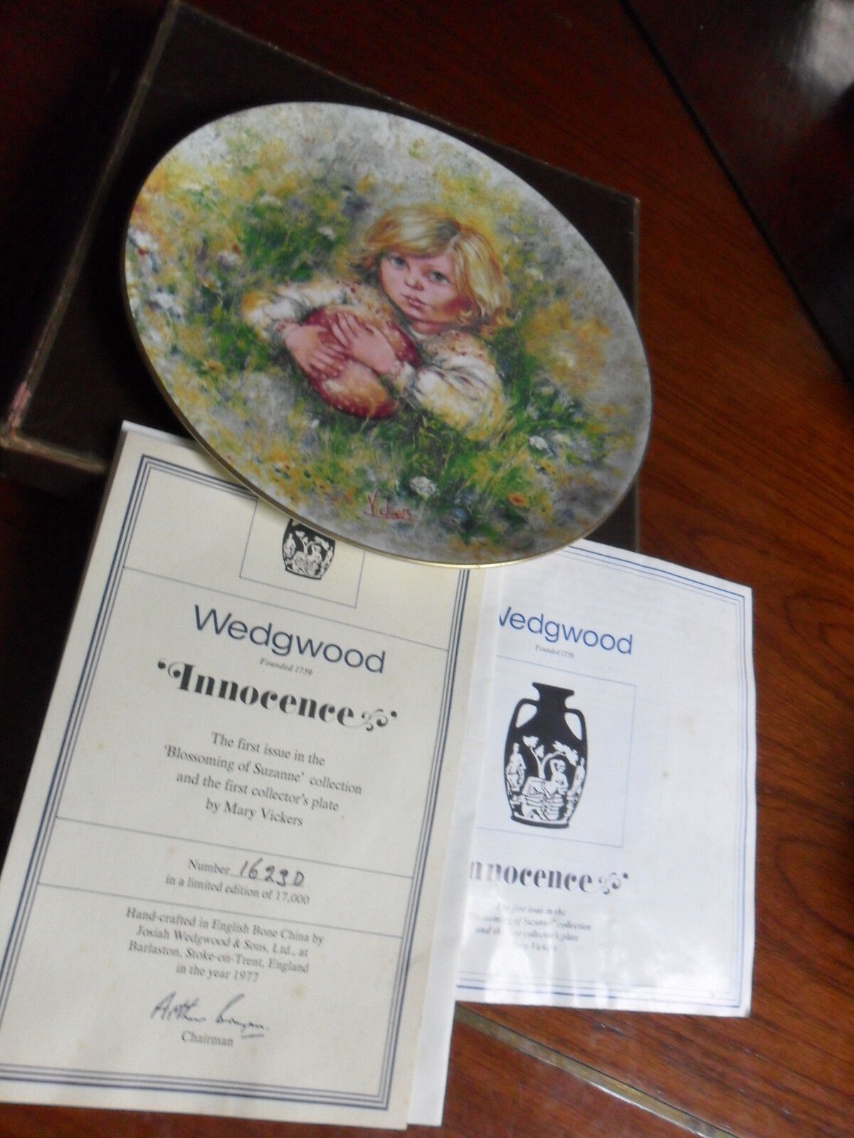 Primary image for Wedgwood "Innocence" collector plate by Mary Vickers original