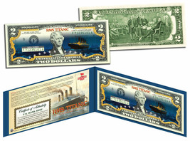 USA $2 Dollar Bill TITANIC Ship *Famous Nighttime Iceberg Mint Certificated - £14.47 GBP