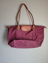 Longchamp Large Tote Shoulder Bag Le Pliage Nylon Purse Burgundy - $79.19