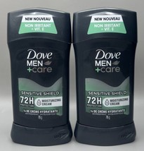 2 Pack Dove Men+Care Sensitive Shield 72H Protection Deodorant Stick 76g New - £8.20 GBP