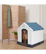 Large Dog House Pet Kennel Crate With Air Vents Elevated Floor Indoor Ou... - £92.84 GBP