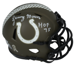 Lenny Moore Autographed &quot;HOF 75&quot; Colts STS Mini Speed Helmet Beckett - $89.00