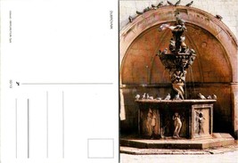 Croatia Dalmatia Dubrovnik Statue Fountain Pigeons Vintage Postcard - $9.40