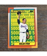 1990 Topps Nolan Ryan Texas Rangers #5 Baseball Card 5000 Strike Outs - £1.48 GBP