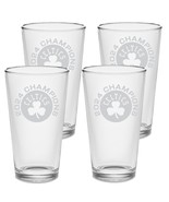 Set - Boston Celtics Champions 2024 Pint Beer Glasses Etched Tumblers Dr... - $45.00+