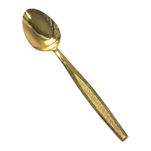 Royalton Antiqua Custom Design 8&quot; Gold Electroplate Serving Spoon Flatware - $19.79