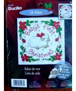 Plaid Bucilla #84466 Baby&#39;s First Christmas 5&quot; x 5&quot; Counted Cross Stitch... - $8.77