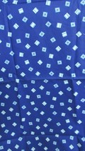 &quot;&quot;LIGHT BLUE SCATTERED SQUARES ON A DARK BLUE BACKGROUND - FABRIC &quot;&quot; qui... - £6.80 GBP