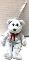 Ty Blue Snowflake Jingle B EAN Ies Flaky 6" Bear Ornament - £3.88 GBP