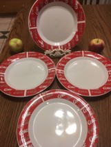 Lot Of Four Sakura COCA-COLA Dinner Plates Stoneware - £17.88 GBP