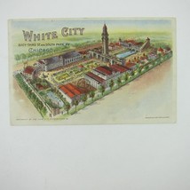 Postcard Chicago White City Birds Eye View Glitter Private Mailing Card Antique - £11.87 GBP