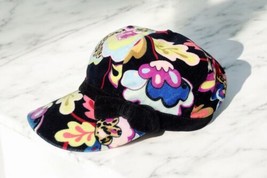 Children&#39;s Place Vtg Velvet Newsboy Cabbie Hat Cap Size 7-8 Floral Boho Artsy - $8.54