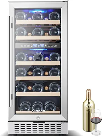 Wine Fridge, 30 Bottles Dual Zone Wine Cooler Beverage Wine Refrigerator... - $741.99