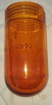 Vintage Crouse-Hinds Orange Glass Light Cover Industrial - $42.06