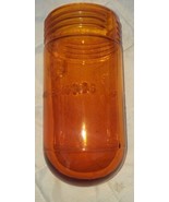 Vintage Crouse-Hinds Orange Glass Light Cover Industrial - £33.23 GBP