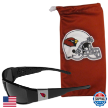 Arizona Cardinals NFL Chrome Wrap Sunglasses w/ Bag - 100% UVA/UVB - $34.49