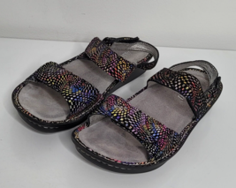 ALEGRIA EU 38 US 7.5-8 Verona Viewmaster Black Rainbow Sandals Comfort Shoes - $29.99