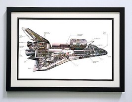 Space Shuttle Poster Custom Framed Print A+ Quality - £40.93 GBP