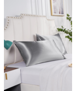 Luxurious Silk Satin Pillowcase for Hair Skin Pillow Cover Cases Set of ... - £5.34 GBP+
