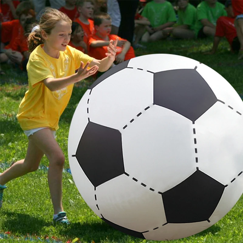 75CM 130CM Gigantic Inflatable Soccer Volleyball Toys For Children Outdoor Beach - £35.71 GBP+