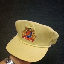 Vintage IZOD Hat Adult Yellow Trucker rope Top Embroidered Snapback - £21.76 GBP