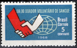 ZAYIX Brazil 1108 MNH NG As Issued Blood Donor&#39;s Day Hands Medical 062723S119M - £1.19 GBP