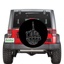 Middle Finger steampunk tattoo Universal Spare Tire Cover 30 inch For Jeep SUV  - $42.19