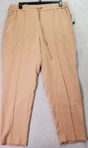 Nine West Pants Womens 18W Tan Polyester Elastic Waist Slim Straight Dra... - $21.10