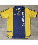 Vintage Adidas Ajax 2000/01 Football Shirt S/M Yellow ABN AMBRO - $1,047.17 MXN