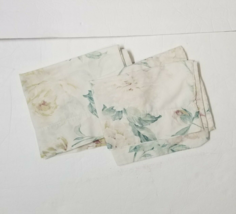 2 Floral Standard Pillowcases Pale Roses Muted Colors Lightweight Dan River - £6.25 GBP
