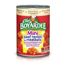 Chef Boyardee Mini Beef Ravioli and Meatballs 15 Oz Can - $2.86