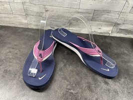 Nike Flip Flop Sandals Women 11M Shoes Blue Pink SlipOn Casual Comfort T... - $19.62