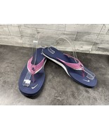 Nike Flip Flop Sandals Women 11M Shoes Blue Pink SlipOn Casual Comfort T... - $27.55 CAD
