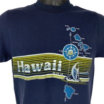 Hawaii No Ka Oe Vintage 70s T Shirt XS X-Small Hawaiian Blue Made In USA Tee - £52.68 GBP