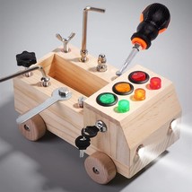 Montessori Car Screwdriver Board Set ,Car Led Busy Board Light Switch Montessori - £37.60 GBP