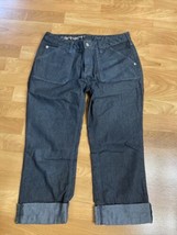 Carhartt Curvy Fit Cuffed Cropped Capri Jeans Size 8 - £19.57 GBP