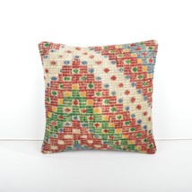 kilim pillow 16x16inc kilim Cushion Cover,Ethnic Anatolian Kilim  Pillow... - £31.16 GBP