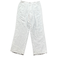 Due Per Due Womens 12 Cream 100% Silk High Rise Wide Leg Pants Trousers ... - $37.39