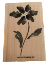 Stampin Up Rubber Stamp Watercolor Flower on Stem with Leaves Card Making Spring - £3.98 GBP